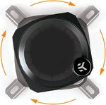 EKWB EK-Nucleus AIO CR240 Lux D-RGB Liquid CPU Cooler, 240mm Radiator, 120 mm D-RGB Daisy-chainable Fans, 550 - 2300 RPM Fan Speed, 72 CFM Air Flow, Applicable for AMD / Intel, Black | 3831109851678