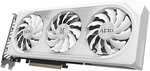 GIGABYTE GeForce RTX 4060 AERO OC Graphics Card, 8GB GDDR6 128 bit Memory, 2550 MHz Core Clock, 17Gbps Memory Speed, 3072 CUDA Cores, PCI-E 4.0, DP.4a*2 / HDMI 2.1a*2, White | GV-N4060AERO OC-8GD