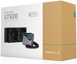 DeepCool Liquid Cooler LT520 240mm 4th Gen Dual-Chamber Pump 3100RPM Multidimensional Infinity Mirror ARGB Block 280w TDP AIO Cooler Anti-Leak Tech CPU Water Cooler for AMD AM4/AM5 LGA 1700/1200