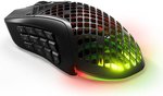 SteelSeries Aerox 9 Wireless Gaming Mouse, 40G Acceleration, 18000 in 100 CPI Increments, Ultra Lightweight, 3 RGB Zone, IP54 Water Resistance, Bluetooth 5.0,180H Battery Life, USB-C, Onyx | 62618