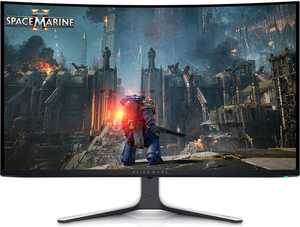 DELL Alienware 32" 4K QD-OLED Curved Gaming Monitor, 4K UHD 3840x2160 @ 240Hz, 0.03ms G-to-G, AdaptiveSync & NVIDIA G-Sync, 1Bn Colors, DCI-P3 99% Dolby Vision, DP 1.4 / HDMI 2.1, USB-C | AW3225QF