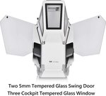 Thermaltake AH T600 Snow Helicopter Styled Open Frame, Tempered Glass Swing Door, E-ATX, Full Tower Case (Case Only) | CA-1Q4-00M6WN-00