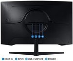 Samsung 32" Odyssey G5 G55C QHD Curved Gaming Monitor, 165Hz refresh rate and 1ms response time (MPRT), 1000R Curved Screen, AMD FreeSync, Middle East Version (New Launch) - LS32CG552EMXUE