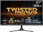 Twisted Minds 27'' FHD Gaming Monitor,Flat,FHD 165Hz,Fast IPS, 0.5ms, HDR Gaming Monitor TM27FHD165IPS