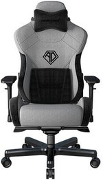  Anda Seat T-Pro II Premium Gaming Chair, 4D Armrests, Memory Foam Neck Pillow & Lumbar Support, Grey/Black | AD12XLLA-01-GB-F