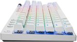 Logitech G Pro X TKL LIGHTSPEED Wireless Gaming Keyboard, Ultra-Portable Tenkeyless Design, Lightsync RGB Backlit, PBT Keycaps, Tactile Switches (GX Brown), BT/USB, US INTL Layout, White | 920-012148