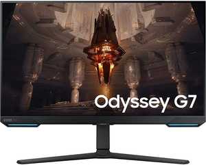 SAMSUNG Odyssey G7 32" 4K UHD 144Hz IPS Gaming Monitor, 1ms(GTG)â€Ž Response Time, G-Sync Compatible, 1 Bn Colors, HDR10+ Gaming, Wi-Fi & Bluetooth, USB Hub 3.0, Black | LS32BG702EMXUE