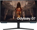  Samsung Odyssey G7 28" UHD 144Hz IPS Gaming Monitor, 1ms(GTG)â€Ž Response Time, G-Sync Compatible, 1 Bn Colors, HDR10+ Gaming, Wi-Fi & Bluetooth, USB Hub 3.0, ETH / 2XHDMI / DP, Black | LS28BG702EMXUE