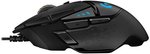 Logitech G502 HERO Wired USB Gaming Mouse, 200 to 16,000 dpi HERO Sensor, Hyper-fast Scroll Wheel, Customizable RBG Lighting, 11 Prog Buttons, Adjustable Weight System, Black | 910-005471