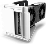 NZXT Vertical GPU Mounting Kit, 175 mm PCIe 4.0x16 Riser Cable, GPU Holder, Sturdy Steel Bracket, Fits perfectly with NZXT H5, H7 and H9 Series, White | AB-RH175-W1