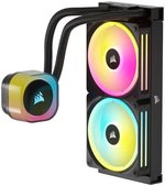 Corsair iCUE LINK H100i 240mm RGB AIO Liquid CPU Cooler, 240mm Radiator with QX120 RGB Fans, Up to 2400 RPM Speed, 63.1 CFM Airflow, Intel 1700 & AMD AM5 Sockets, Black | CW-9061001-WW