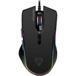 Vertux Assaulter GameCharged Lightweight RGB Wired Gaming Mouse, Ergonomic Design, 10000 DPI Sensitivity, 7 Programmable Button, Adjustable RGB Light Modes, 10 Million Clicks, Black | VE.ASSAULTER.NC