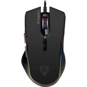 Vertux Assaulter GameCharged Lightweight RGB Wired Gaming Mouse, Ergonomic Design, 10000 DPI Sensitivity, 7 Programmable Button, Adjustable RGB Light Modes, 10 Million Clicks, Black | VE.ASSAULTER.NC