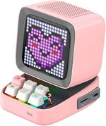 Divoom Ditoo Programmable Bluetooth Mini Speaker, Customizable Pixel Art LED, DIY Design With Wireless App Control, Mechanical Keyboard, Pink | 756429
