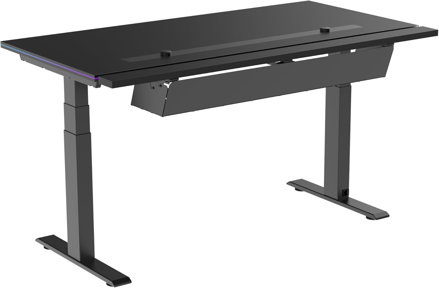  Navodesk APEX ULTRADESK, Electric Standing Desk with RGB Lighting and Cable Mangement, Premium Computer Gaming Desk (Black, 150 x 81 CM)