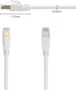  Cat 8 Ethernet Cable 10M White, High Speed Up To 40Gbps Bandwidth Up To 2000Mhz, Cat 8 LAN Network Cord Compatible for Gaming PC PS5 PS4 PS6 Xbox Modem..