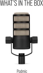  RÃ˜DE PodMic Broadcast-quality Dynamic Microphone with Integrated Swing Mount for Podcasting, Streaming, Gaming, and Voice Recording (Black