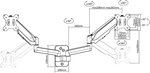  Skill Tech SH W1014H, Gas Spring Monitor mount, Screen Size: 17~32 Screen