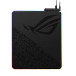 ASUSROG Balteus Qi Vertical Gaming Mouse Pad with Wireless Qi Charging Zone, Hard Micro-Textured Gaming Surface, USB Pass-Through, Aura Sync RGB Lighting and Non-Slip Base (12.6â€ X 14.6â€)