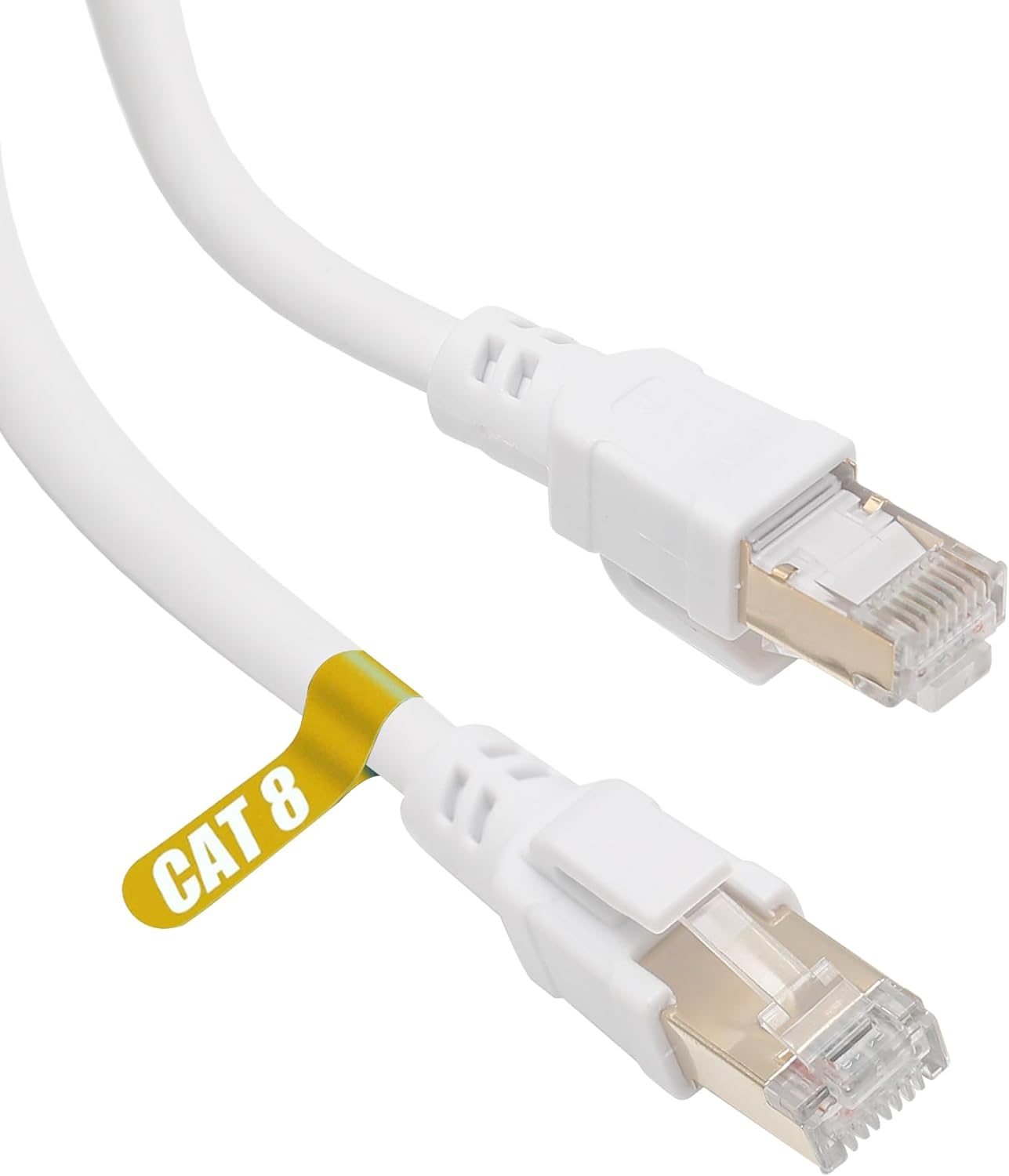  Cat 8 Ethernet Cable 10M White, High Speed Up To 40Gbps Bandwidth Up To 2000Mhz, Cat 8 LAN Network Cord Compatible for Gaming PC PS5 PS4 PS6 Xbox Modem..