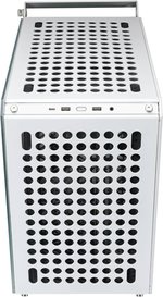 Cooler Master QUBE 500 Flatpack Mid-Tower ATX Computer Case, 1x 120mm SF ARGB White PWM Fan, Up to 280mm Radiator & 8x Fan Support, Steel, Plastic, TG Materials, White | Q500-WGNN-S00