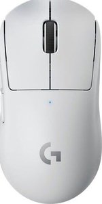 Logitech G Pro X Superlight 2.4 GHz Wireless Mouse, 40G Acceleration, 25600DPI Hero Optical Sensor, 70 Hour Battery Life, 5 Buttons, Windows / Mac Compatible, White | 910-005943 / 910-005946