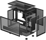 DeepCool CH260 Micro-ATX Computer Case, Up to 360mm Radiator, Up to 6x 120mm Fan Support, 4x Expansion Slots, Tempered Glass Side Panel, Wraparound Mesh Panels, Black | R-CH260-BKNGM0-G-1