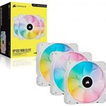 Corsair iCUE SP120 Triple Fan, RGB Elite Performance, 120mm White PWM, Kit with iCUE Lighting Node | CO-9050137-WW
