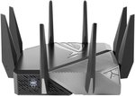 Asus ROG Rapture GT-AXE11000 Tri-Band Wi-Fi 6E Gaming Router, 11Gbps Speed, 6GHz Band, 2.5G WAN/LAN Port, Quad-Core Processor, Gray | 90IG06E0-MA1R1T