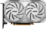  MSI GeForce RTX 4060 VENTUS 2X OC Graphics Card, 8GB GDDR6 128-bit Memory, 2490 MHz Boost Clock, 3072 CUDA, PCI E Gen 4, DP v1.4a HDMI 2.1, White | 912-V516-030