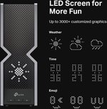  TP-Link BE19000 Tri-Band Wi-Fi 7 Router, 2.4GHz, 5GHz & 6GHz Frequency, Up to 11520 Mbps WiFi Speed, 8x Optimally Positioned Antennas, Beamforming, Black | Archer BE800