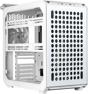 Cooler Master QUBE 500 Flatpack Mid-Tower ATX Computer Case, 1x 120mm SF ARGB White PWM Fan, Up to 280mm Radiator & 8x Fan Support, Steel, Plastic, TG Materials, White | Q500-WGNN-S00