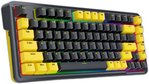 Redragon Elf K649Y-RGB 65% Mechanical Keyboard, Custom Gold-Melt Switch, Hot-Swappable Socket, Wired Connectivity, Detachable Type-C Cable, TPR Gasket Design, English Layout, Black/Yellow | K649Y-RGB