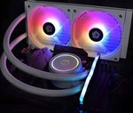 ID-COOLING ZOOMFLOW 240X Snow CPU Water Cooler 5V Addressable RGB AIO Cooler 240mm CPU Liquid Cooler 2X120mm RGB Fan, Intel 115X/2066, AMD TR4/AM4f