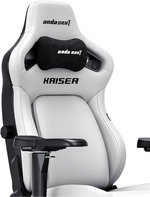 AndaSeat Kasier 4 Series Premium Gaming Chair, 5Â° Sloping Seat Base, Pop-out Lumbar, 5D Armrests, Up to 180kg Max Weight, Premium PVC Leather, XL, Cloudy White | AD12YDDC-XLL-20-W-PVC