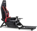 Next Level Racing Flight Simulator Cockpit, Dedicated Flight Cockpit, Compatible with Flight Electronics, Wide Range Adjustments, Keyboard & Mouse Support, Black/Red | NLR-S018