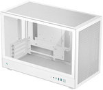 DeepCool CH260 Micro-ATX Computer Case, Up to 360mm Radiator, Up to 6x 120mm Fan Support, 4x Expansion Slots, Tempered Glass Side Panel, Wraparound Mesh Panels, White | R-CH260-WHNGM0-G-1