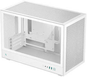 DeepCool CH260 Micro-ATX Computer Case, Up to 360mm Radiator, Up to 6x 120mm Fan Support, 4x Expansion Slots, Tempered Glass Side Panel, Wraparound Mesh Panels, White | R-CH260-WHNGM0-G-1