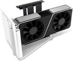 NZXT Vertical GPU Mounting Kit, 175 mm PCIe 4.0x16 Riser Cable, GPU Holder, Sturdy Steel Bracket, Fits perfectly with NZXT H5, H7 and H9 Series, White | AB-RH175-W1