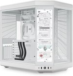  HYTE Y70 Touch Dual Chamber Mid-Tower ATX Computer Case, 14.1â€ 1100 x 3840 (4K) Capacitive Touchscreen, Up to 10 Fans & 360mm Radiator Support, 2x 3.5" HDD/4x 2.5" SSD, White | CS-HYTE-Y70-WW-L
