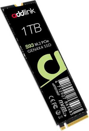 Addlink S93 1TB PCIe 4.0 M.2 Gen 4 Memory Expansion SSD, Up to 7400 MB/s, Internal Solid State Drive with HMB Technology for Laptop, Gaming and Creators