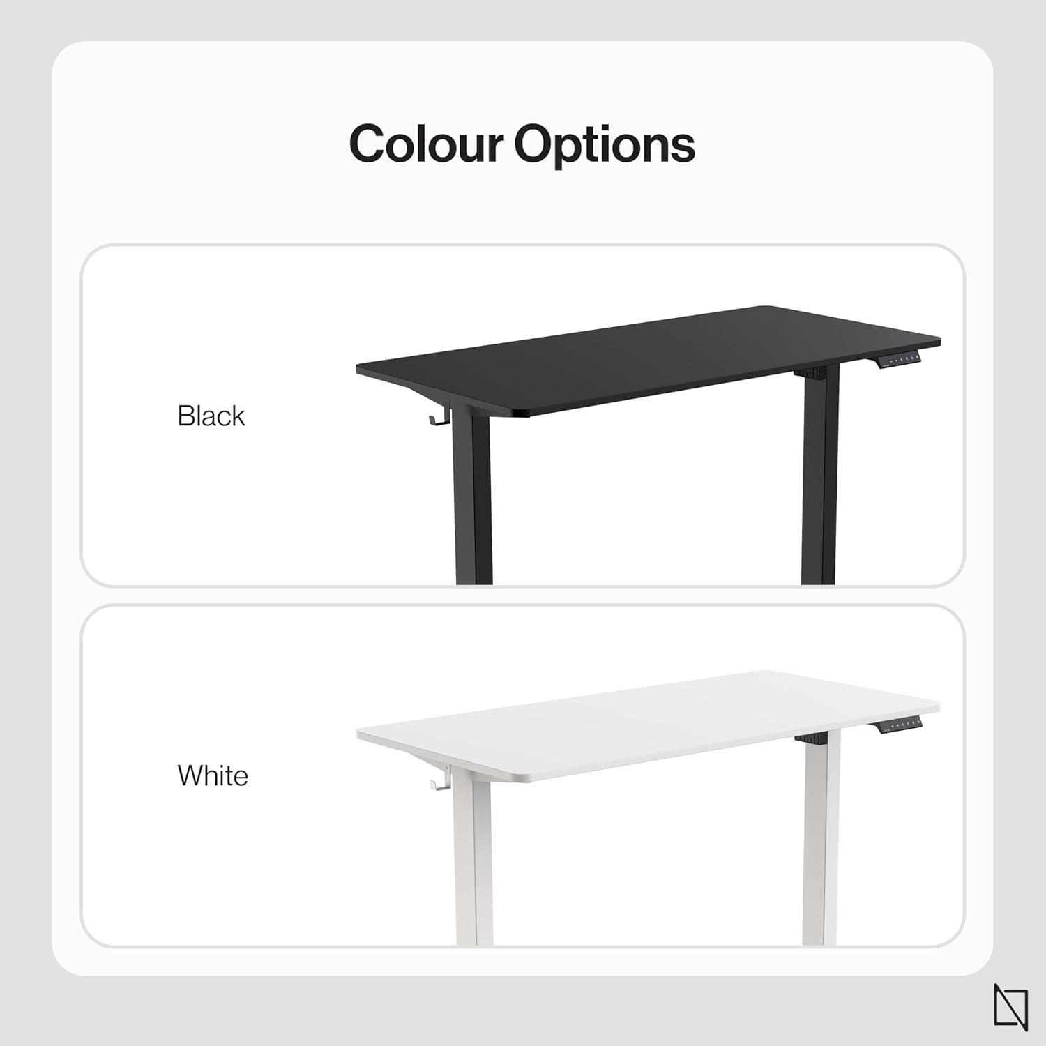  Navodesk LITE, Electric Height Adjustable Standing Desk, Electric Sit-Stand Desk with a Storage Hook for Small Backpacks or Heaphones, Ergonomic Adjustable..