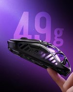 GravaStar Mercury X Pro Wireless Gaming Mouse, Come with 8K Dongle â€“ 32,000 DPI PAW 3950 Sensor, 8,000Hz Polling Rate, Only 49g, Magnesium Alloy Hollow Frame, RGB Lighting, 5 Programmable Buttons