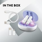  Logitech G FITS True Wireless Gaming Earbuds, Custom Moulded Fit, LIGHTSPEED + Bluetooth, Four Beamforming Microphones, PC, Mac, PS5, PS4, Mobile, Nintendo.