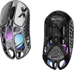  GravaStar Mercury X Pro Wireless Gaming Mouse â€“ 32,000 DPI PAW 3950 Sensor, 8,000Hz Polling Rate, Only 49g, Magnesium Alloy Hollow Frame, RGB Lighting, 5