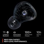 SteelSeries 61680 Wireless Gaming Earphones, Arctis GameBuds ANC Noise Cancelling for PC/PS 5/4/Switch/Smartphones, IP55 Dustproof and Waterproof, Bluetooth.
