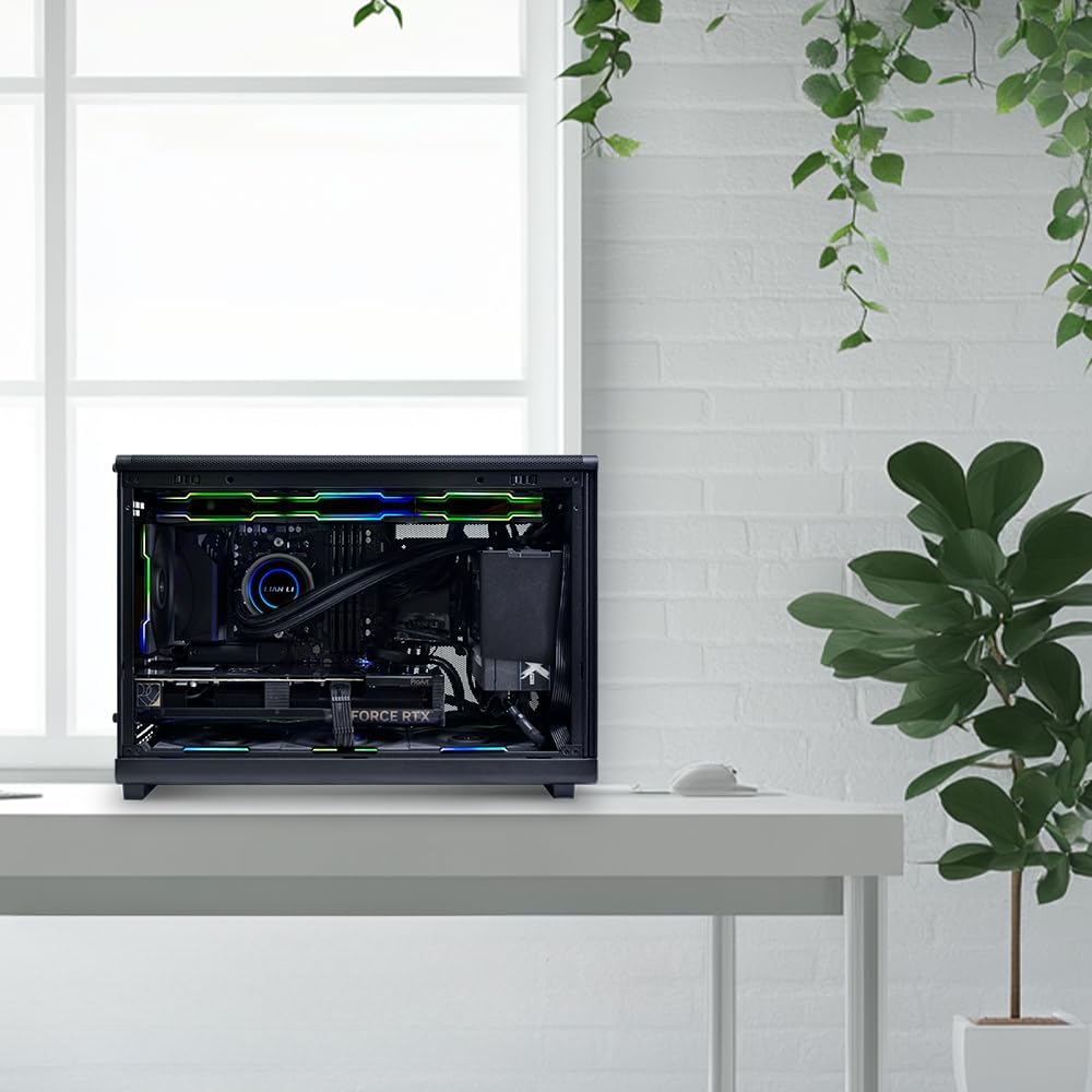  Lian Li A3-mATX-WD-26.3L Micro Form Factor Chassis-No Fans Included-Supports 360mm AIO-Modularity Design-for M-ATX, ITX Motherboard-DAN Cases