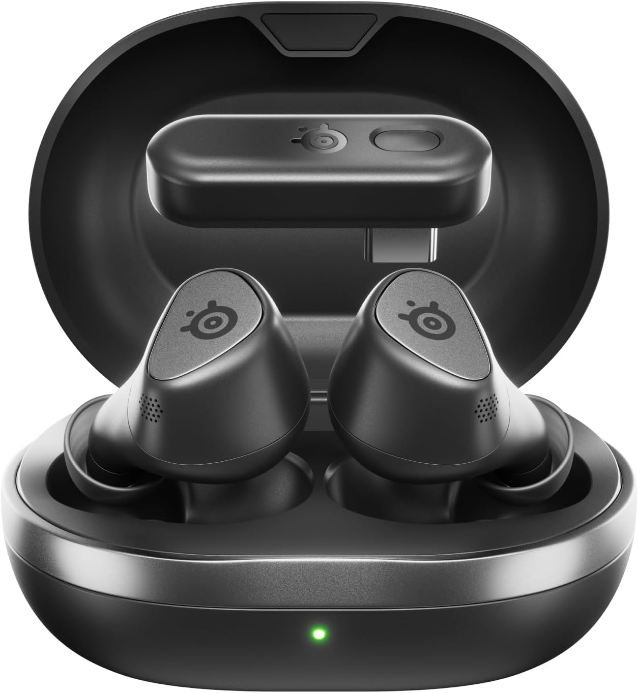 SteelSeries 61680 Wireless Gaming Earphones, Arctis GameBuds ANC Noise Cancelling for PC/PS 5/4/Switch/Smartphones, IP55 Dustproof and Waterproof, Bluetooth.