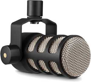  RÃ˜DE PodMic Broadcast-quality Dynamic Microphone with Integrated Swing Mount for Podcasting, Streaming, Gaming, and Voice Recording (Black