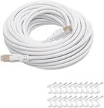  Cat 8 Ethernet Cable 10M White, High Speed Up To 40Gbps Bandwidth Up To 2000Mhz, Cat 8 LAN Network Cord Compatible for Gaming PC PS5 PS4 PS6 Xbox Modem..